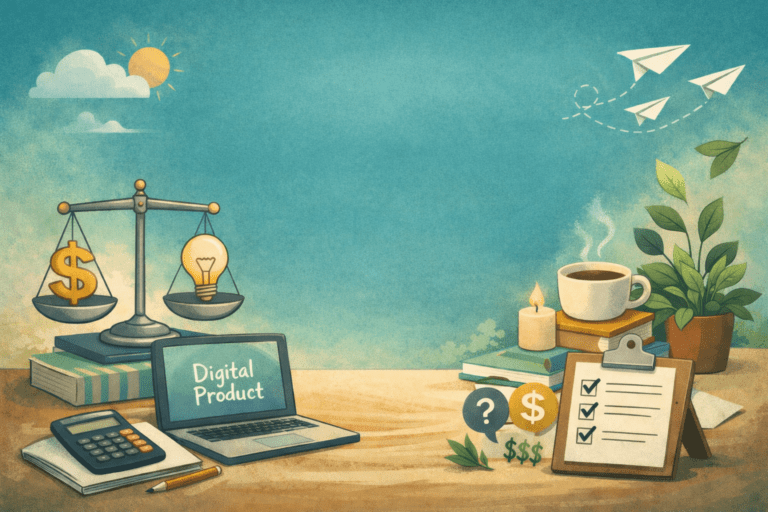 Pricing Calmly: How to Set Digital Product Prices Without Spiraling or Copying Others